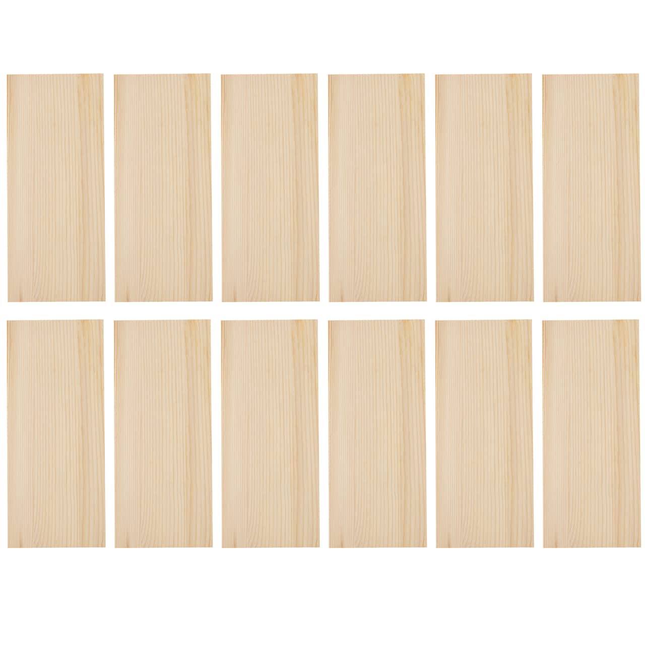 12 Pack: 12" x 5.25" Clear Pine Craft Wood by Make Market®